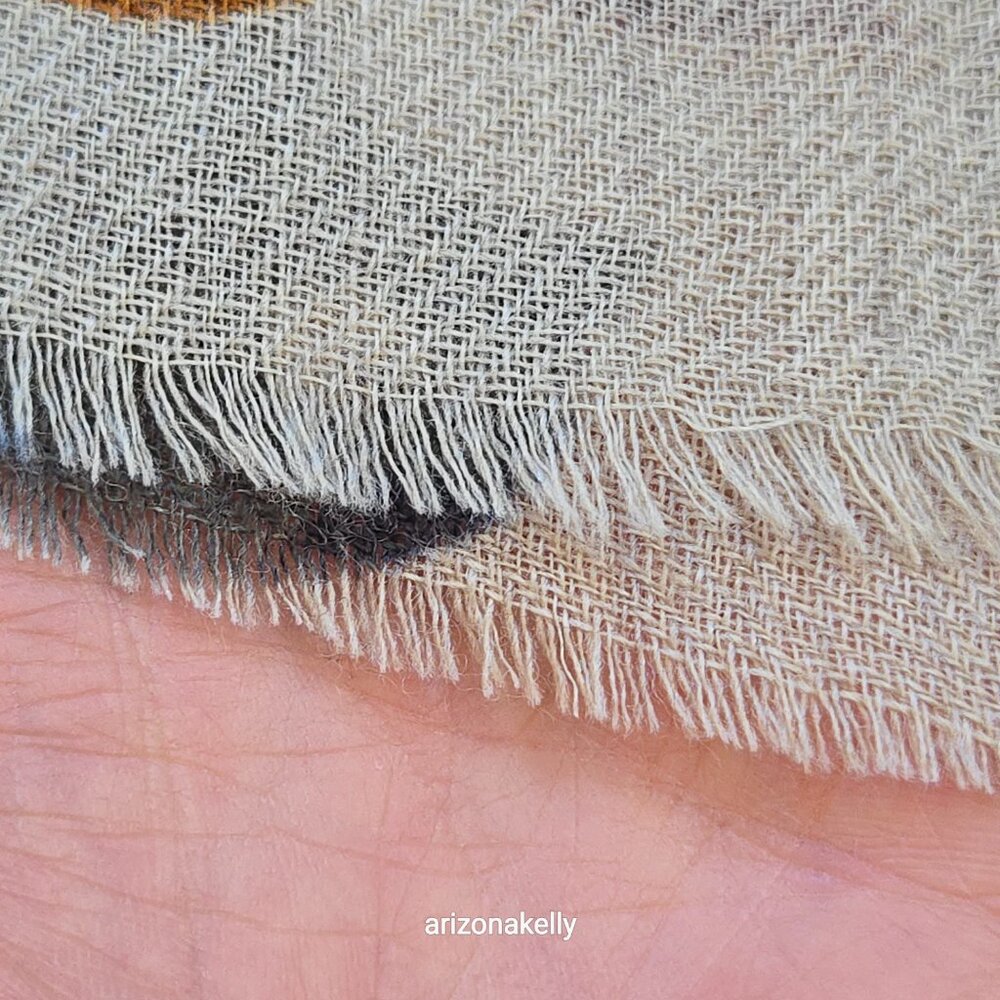 NWOT Painted Stylized Bird Scarf Shawl--Possibly Cashmere *READ* - Picture 5 of 13